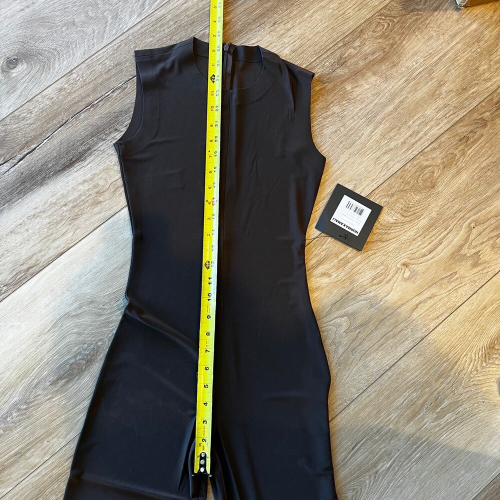 NORMA KAMALI Women's Sleeveless Catsuit With Footsie Size XXS/32 In Chocolate - Picture 9 of 15